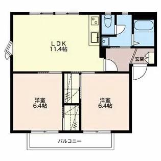 クレストアベニューA【2階】の間取り