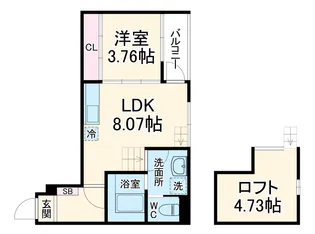 グランバレー【2階】の間取り