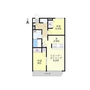 ナイスアーバン下河原【4階】の間取り