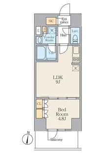Alivis笹塚【5階】の間取り