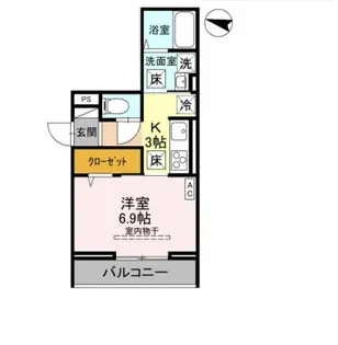 NOBLE RAFFINER上小町【1階】の間取り