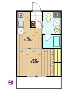 ラ グラース厚木駅前【205号室】の間取り
