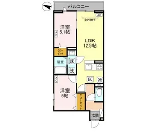 NOBLE RAFFINER上小町【1階】の間取り