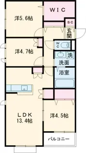 COCOON PLACE【2階】の間取り