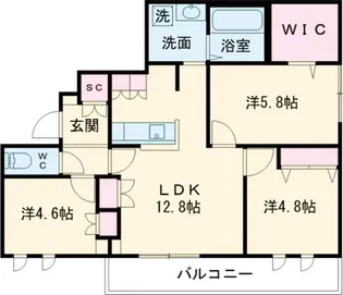 COCOON PLACE【203号室】の間取り