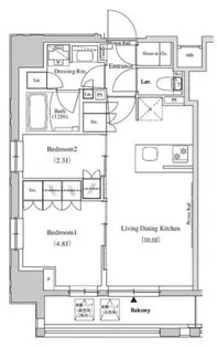 ザ・パークハビオ蕨【2階】の間取り
