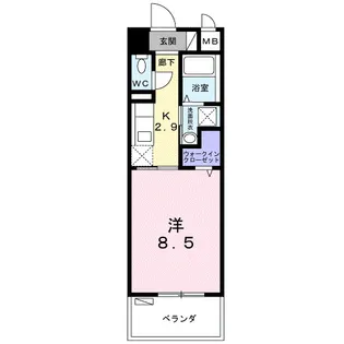 ブルックサイド安里【504号室】の間取り