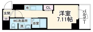 S−RESIDENCE横濱阪東橋【403号室】の間取り