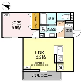 NOBLE RAFFINER上小町【2階】の間取り