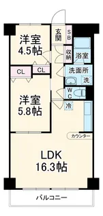 センチュリー鴻巣第三【602号室】の間取り