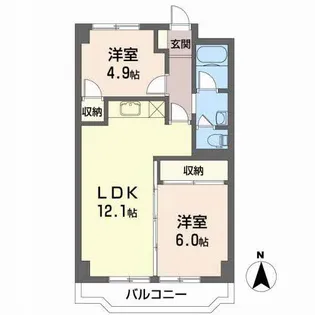 グリーンハイツフジタ【5階】の間取り