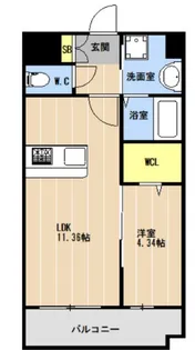 KL樋川【904号室】の間取り