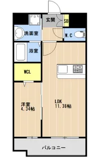 KL樋川【1001号室】の間取り
