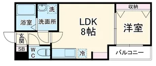 (仮称)川越こもれびLYCKA【1階】の間取り
