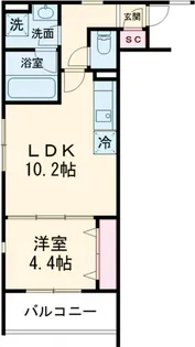 MOCXION扇【1階】の間取り