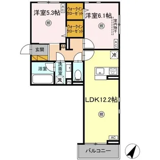 Serenvita Matsushiro(セレウィータ マツシロ)【3階】の間取り