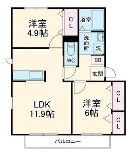 アヴィオン【2階】の間取り
