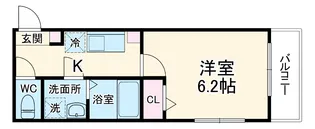 メルディア大和田【204号室】の間取り