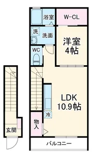 エトワール白梅【2階】の間取り
