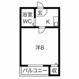 オレンジハウス【402号室】の間取り