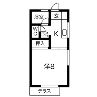 峰ハイツ・S【205号室】の間取り