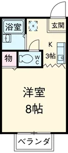 ハイツ清水Ⅰ【203号室】の間取り