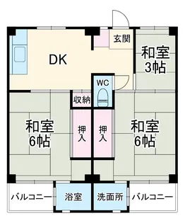 ビレッジハウス鎌倉9号棟【1階】の間取り