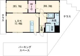 ヴァンベール【1階】の間取り