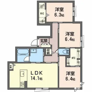 ラ ソルティ【1階】の間取り