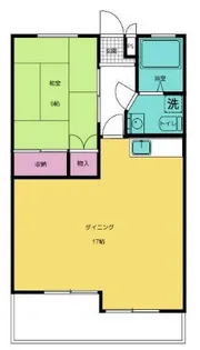 サンライズ茨坪【405号室】の間取り