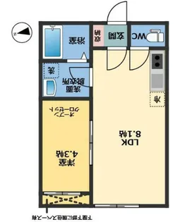 メゾン・ドゥ・アッシュ松戸Ⅱ【3階】の間取り