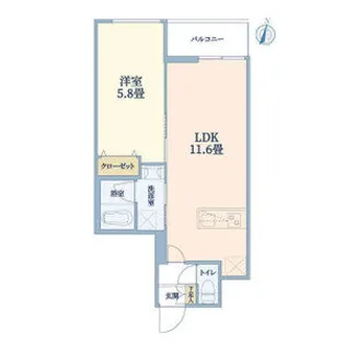 ウェルスクエア豊中本町【2階】の間取り