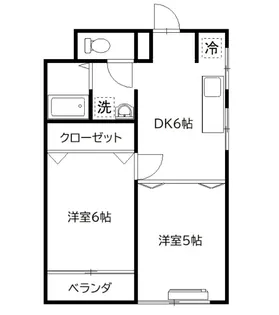 宮越マンション【201号室】の間取り