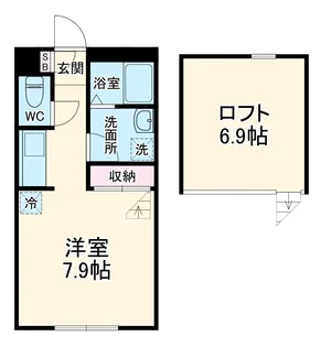 桜森スクエアⅡ【0206号室】の間取り