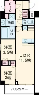 Alivis綾瀬【2階】の間取り