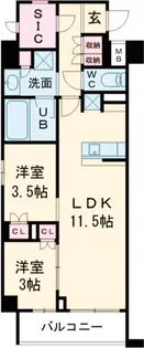 Alivis綾瀬【3階】の間取り
