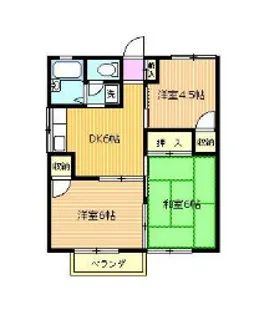 ハイツ三枝【2階】の間取り
