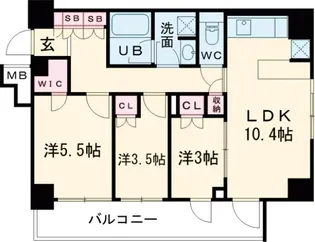 Alivis綾瀬【4階】の間取り