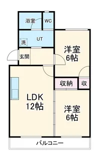 パークヒルズ雁宿【203号室】の間取り