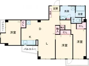 日生ハイツ【3階】の間取り