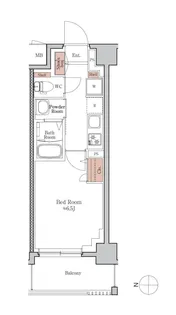 ジオエント四条大宮【3階】の間取り