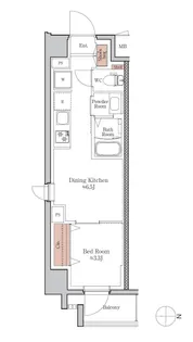 ジオエント四条大宮【3階】の間取り