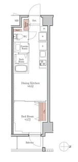ジオエント四条大宮【3階】の間取り