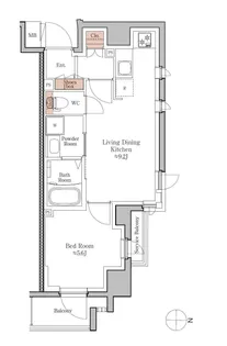 ジオエント四条大宮【3階】の間取り