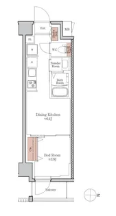 ジオエント四条大宮【6階】の間取り