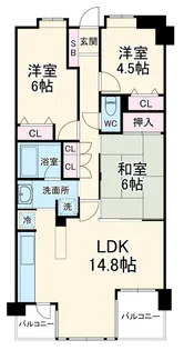 ダイアパレス北浦和Ⅱ【504号室】の間取り