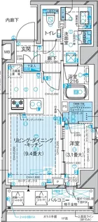 ルジェンテ早稲田【6階】の間取り