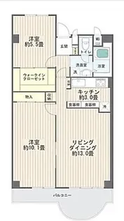 浦和白幡東高層住宅2号棟【507号室】の間取り