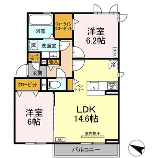 D-square三ノ輪【201号室】の間取り