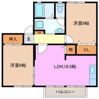 GLAY【B202号室】の間取り